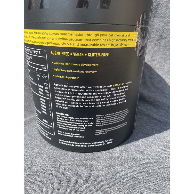 54D BCAA Blue Raspberry Dietary Supplement