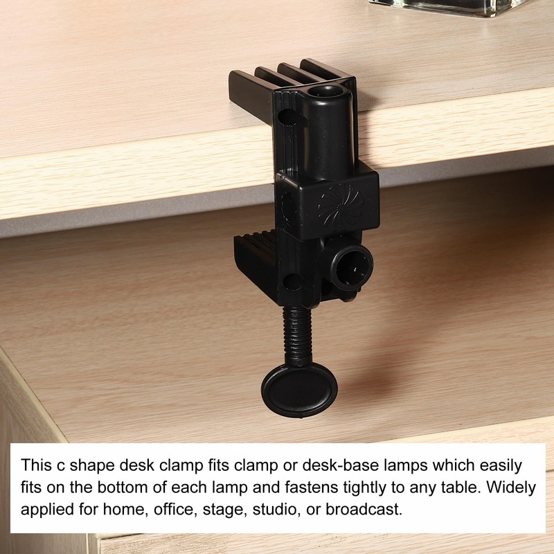 PATIKIL 0.51" Hole Dia. Desk Clamp, 4 Pcs Plastic Adjustable