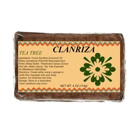 BLACK SOAP BAR - Tea tree scent bar soap cleans and moisturizes, skin and hair