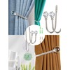 Curtain Holdbacks 2PCS Curtain Tiebacks Hooks for Drapes with Clear