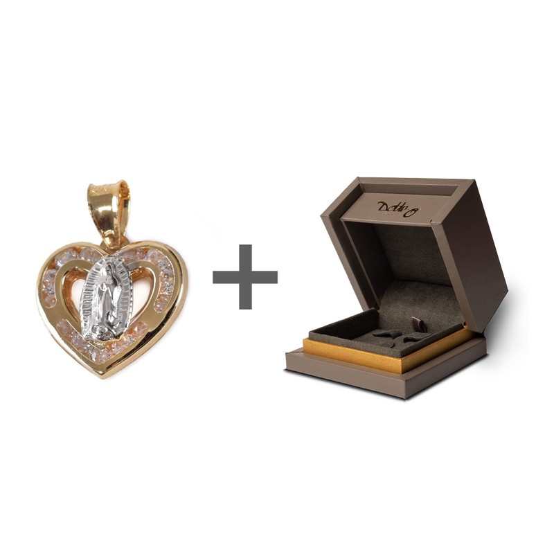 Doble O Joyerias - Medalla Corazón Virgen de Guadalupe en