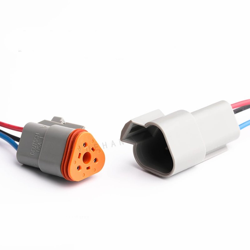 Deutsch 2,3,4,6,8,12 Pin Electrical Wire Connector Plugs With Cable DT02