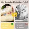 BELEFU 2 PCS Stainless Steel Corn Peeler with Hook Handle,