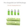 12 Packs 1.2V AA 300mAh Ni-MH Rechargeable Batteries for Solar