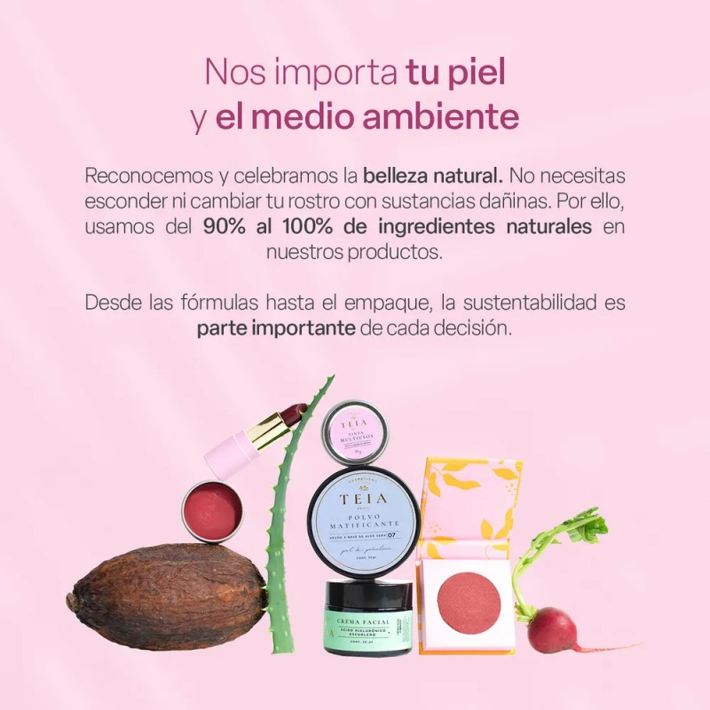 Multiusos Teia Cosméticos Naturales Tono Del Maquillaje Florecer