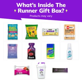 Fuel Goods Runner Box, Running Accessories Gift Box for Runners (11-12 Items), Nutritional Snacks & Energy Bars, Runner Unique Birthday Gift, Subscription Box
