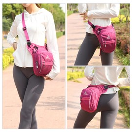 Peicees Leg Bag for Men Fanny Packs Women Men Outdoor Thigh Bags Motorcycle Ride Crossbody Backpack