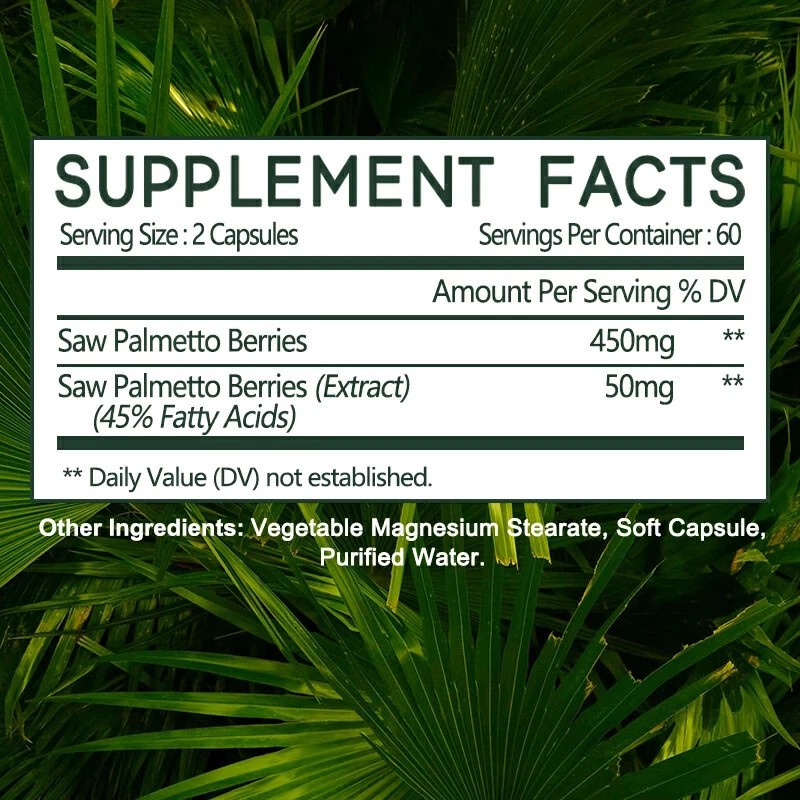 KENOFOR Saw Palmetto 500mg Prostate Supplement Urinary Support - 120
