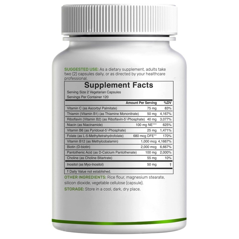 Bioactive Vitamin B Complex for Men & Women, 240 Veggie