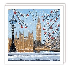 Tracks Publishing Charity Christmas Cards - Westminster in Winter - Eco-Friendly - Pack of 5 Cards