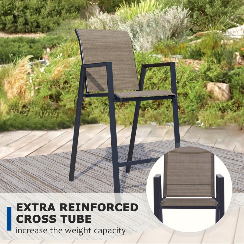 Stabrech Outdoor Bar Stools Set of 2, 44'' Patio Bar