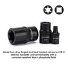 MIXPOWER 107-Piece Drive Bit Socket Set - 1/4", "3/8 &
