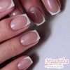 Maggidea French False Nails, Short Square White Tip Stick on