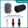 QuadCast Mic Covers Foam with Furry Microphone Windscreen Muff -
