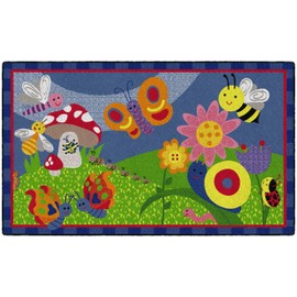 Flagship Carpets Kids and Baby Non Slip Area Rug for Home Learning or Classroom Carpet, Playroom or Kids Bedroom Mat, 3' x 5', Cutie Bugs