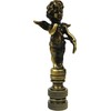 Lamp Finial-Cherub-Antique Brass Finish, Highly Detailed Metal Casting