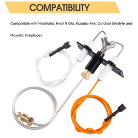 Saiyugty IPI Pilot Assembly 2090-012 SRV2090-012 2198-012 Natural Gas (NG) Pilot Assembly for Heatilator, Majestic, Heat-N-Glo, Quadra-Fire Fireplaces Replacement Part