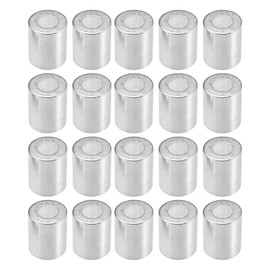 uxcell 20pcs Car Aluminum Cylindrical Air Conditioner Pipe Joint Fitting Sleeve 14mm 24mm Hole Dia