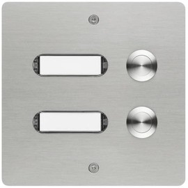 GROTHE 55502 Bell Push Button with Name Plate Stainless Steel V2A