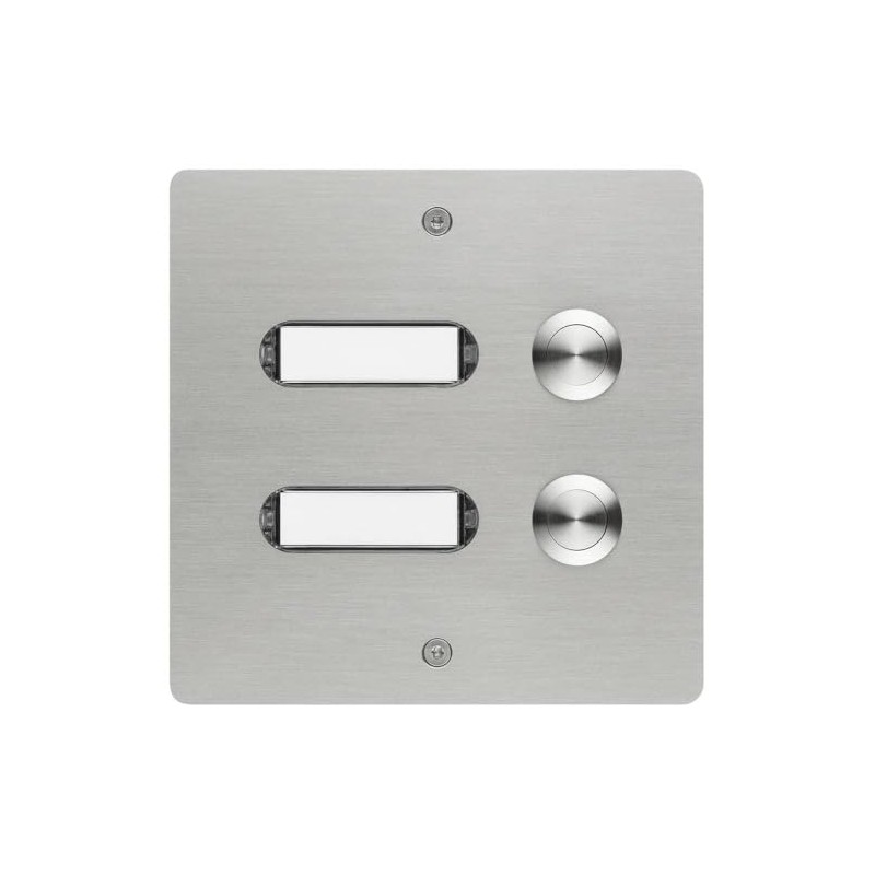 GROTHE 55502 Bell Push Button with Name Plate Stainless Steel