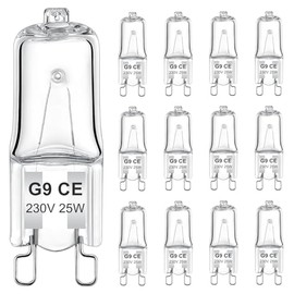 AUZOSL AUZOSL G9 Halogen Leuchtmittel, 33W, 230V, Energiesparend, Dimmbar, 440lm, Warmwei? 2700K, fr Backofen, Mikrowelle, Herd, 12 Stck