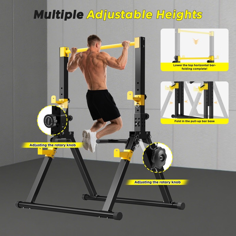 SogesHome Power Tower Dip Station Pull Up Bar for Home