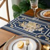 Tassel Floral Table Runner Floral Soft Decorative Chenille Dustproof Table