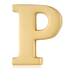 HONEY BEAR Mens Womens Initial Alphabet Letter Lapel Pins Collar Badge Brooches for Business Wedding Graduation Gift Gold 0.59 inches, 0.59 inches, Copper, no gemstone