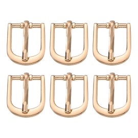 SUIKIHUM 6 Pack Metal Roller Buckles, 0.5" Adjustable Roller Buckle for Strap, Single Prong Belt Buckle for Belt Bag Keychain, Gold