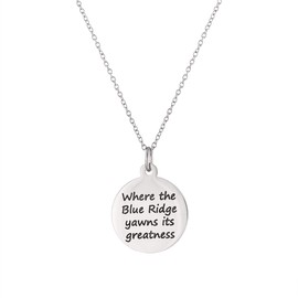Stone Armory Clemson Gifts for Women - Engraved Pendant Necklace - Where the Blue Ridge Yawns Its Greatness - Hypoallergenic and Adjustable 16-18in - Clemson Tigers Accessories