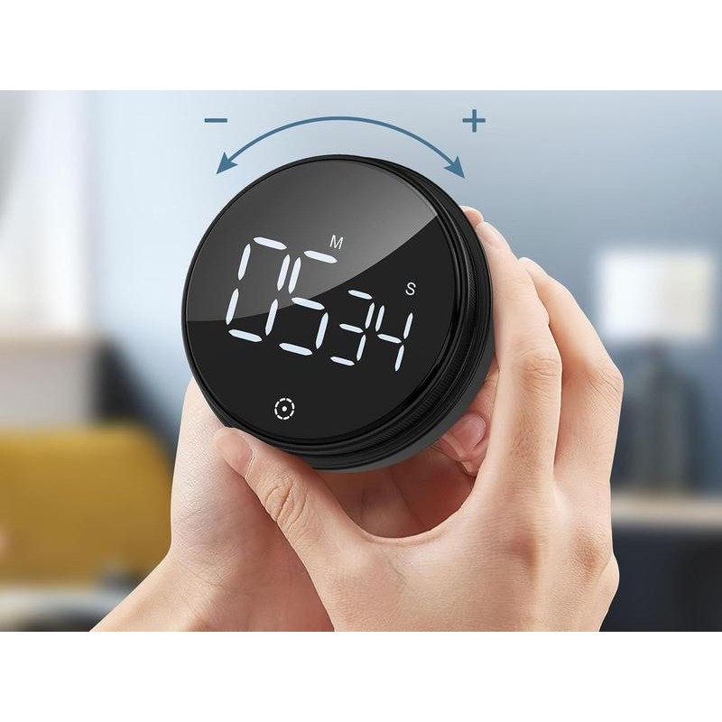 LED Magnetic Timer, Magnetic Countdown Countup Timer with Large LED