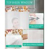 No Hook Thanksgiving Shower Curtain with Snap in Liner Set,Autumn