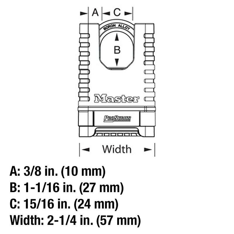 Master Lock ProSeries Brass Padlock, Set Your Own Combination Lock,
