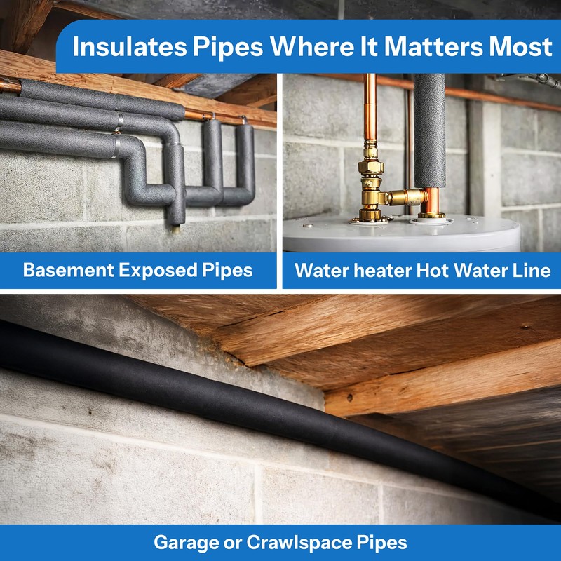 Foam King Insulating Foam Pipe Covers - 12 Pack Choose