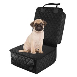 JNNJ Car Seat Protect for Pet, Front Car Seat Protect for Dogs, Scratch-Proof and Non-slip Dog Car Seat Protects, All Cover Waterproof Dog Seats Covers for All Type of Vehicles Cars(Black)