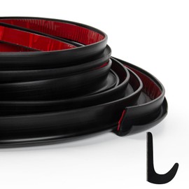 Osyyhe RV Rain Gutter,Rv Rain Gutter Trim,RV PVC Plastic Rain Gutter 40 FT with Adhesive Backing for Cars,Vans and motorhomes,RV J-Shape Rain Gutter to Control Water Flow (Black)