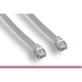 RiteAV - 0.6m RJ12/M to RJ12/M 6P6C Straight for Data and Telephone Cable - Grey