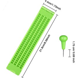 4 Columns 28 Grid Braille Board Braille Fingerboard Book Braille Learning Tool for Blind and Blind and Blind 2 Free Accessory Pens (Green with 2 Pens Included)