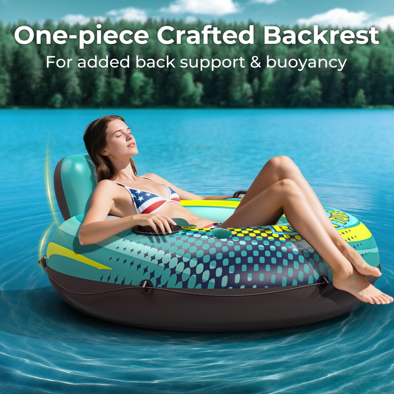 2 Pack 53" Heavy Duty River Tube Float for Adults,Inflatable