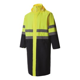 YURINOX Safety Raincoat ALBATROSS PLUS Long Hooded Waterproof Emergency Rain Jacket Poncho for Men Women Adults (US, Alpha, X-Large, Regular, Regular, Lemon/Dark Blue)