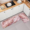 Tyrot Gold Pink Kitchen Mats for Floor 2 Pcs Modern