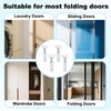 BOXOB 4pcs Bi-Fold Door Top Roller Guide Wheel and Top