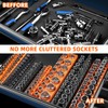 Magnetic Socket Organizer Holder Set – 8-Piece Tool Organizers Including