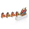 Flashing LED Light Up Santa & Sleigh with 8 Reindeer