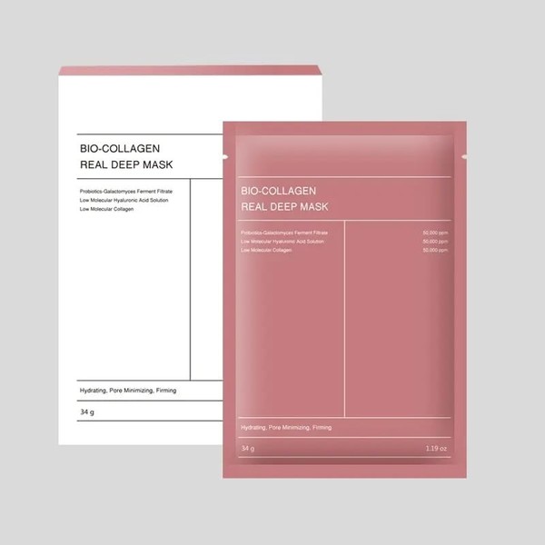 4 Pack Collagen Real Deep Facial Mask, Hydrating Overnight Collagen