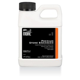More Premium Stone Enhancer - One Step Sealer to Enhance Color and Texture, Works on Marble, Granite and Natural Stone - Water Based Formula [Pint / 16 Oz.]