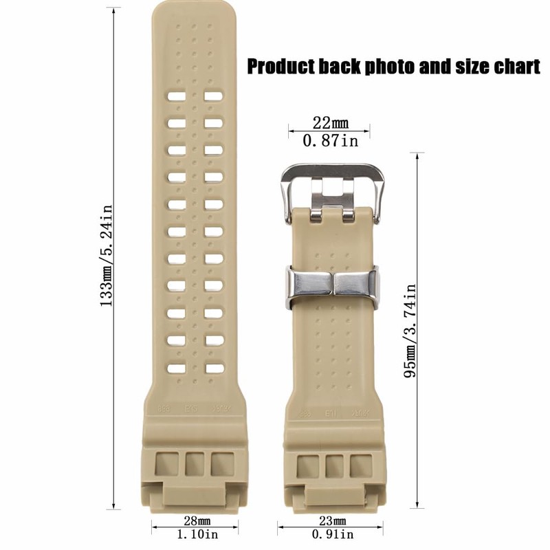 GG-1000 Natural Resin Strap Compatible with Casio Men's G-Shock Master