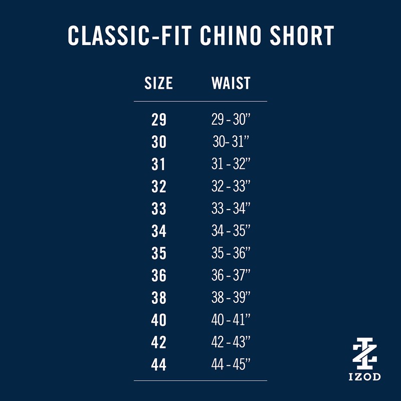 IZOD Men's Classic Saltwater 9.5" Flat Front Chino Short, Pale