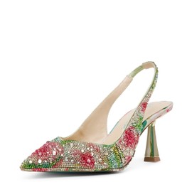 Betsey Johnson Women's Clark Pump, Rose Multi, 11
