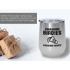 Badminton Silver Edition Wine Tumbler 12oz - Smashing birdies breaking